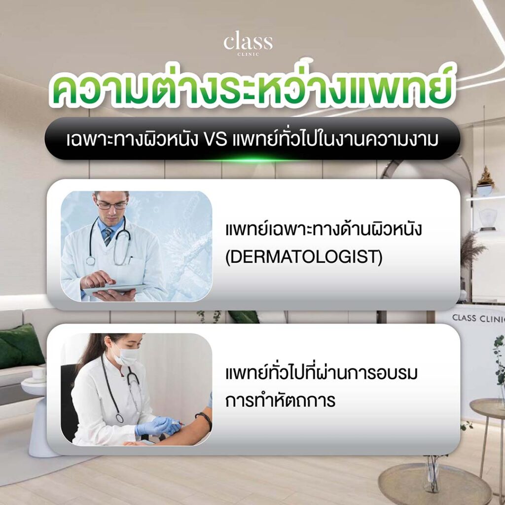 แพทย์ผิวหนัง VS แพทย์ความงาม